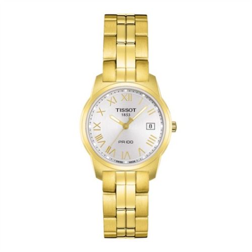 Tissot PR 100 Quartz 24.5 Yellow Gold PVD / Silver / Bracelet